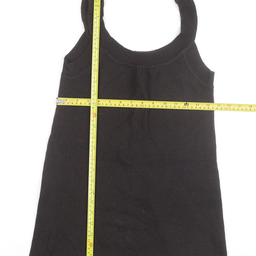 Jeffrey Rogers Women's Black Knit Angora Tank Top Size 14