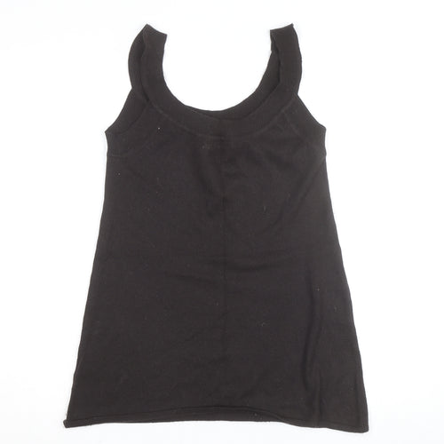 Jeffrey Rogers Women's Black Knit Angora Tank Top Size 14