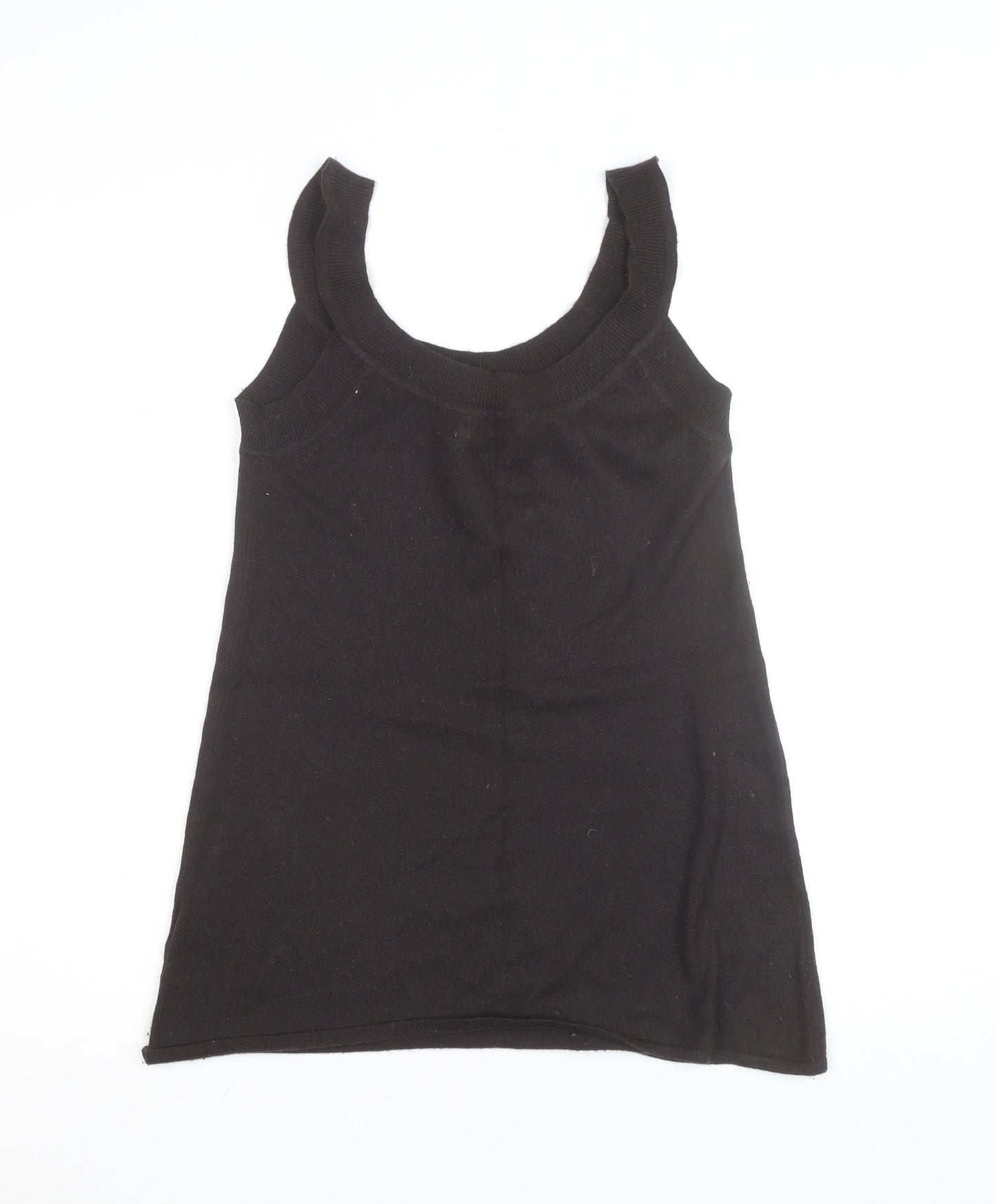 Jeffrey Rogers Women's Black Knit Angora Tank Top Size 14