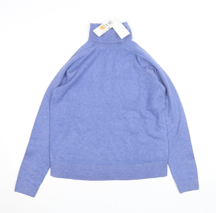 Marks and Spencer Women’s Blue Roll Neck Knit Jumper Size S