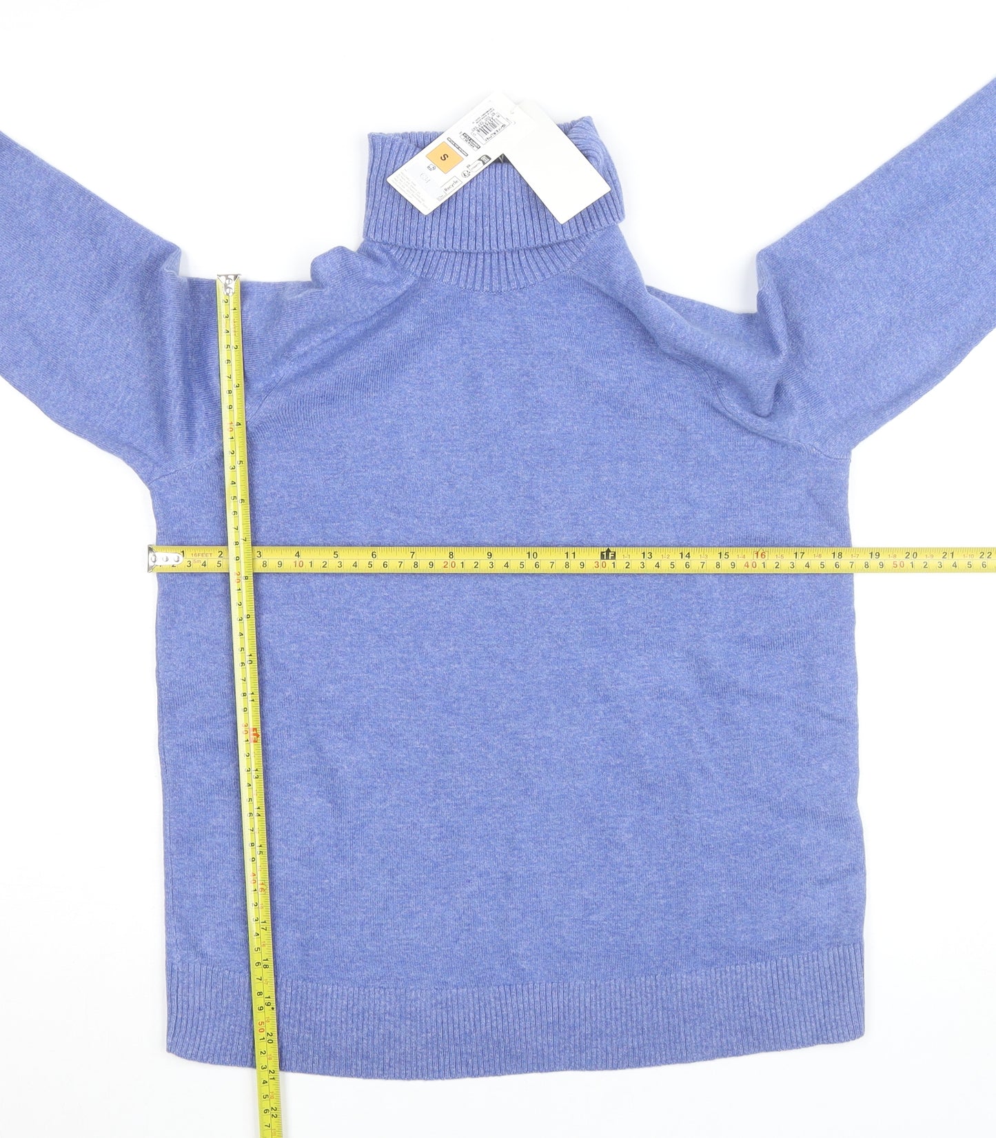 Marks and Spencer Women’s Blue Roll Neck Knit Jumper Size S