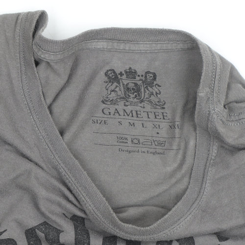 Gametee Men's Grey Paladin Graphic Cotton T-Shirt Size XL