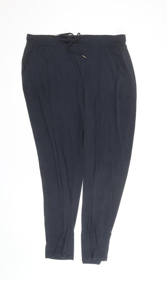 Marks and Spencer Per Una Women’s Black Jersey Tapered Trousers Size 14