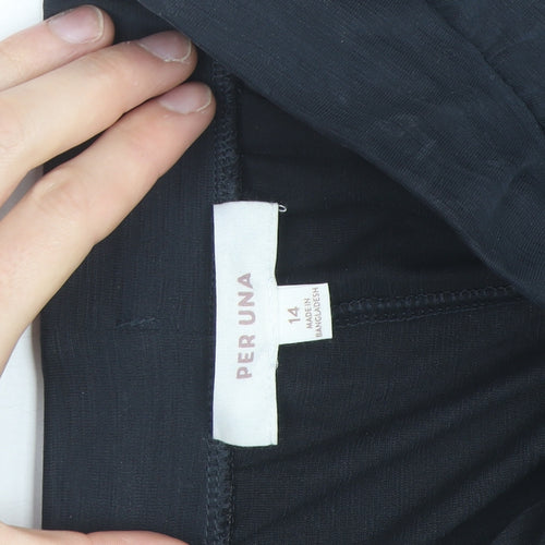 Marks and Spencer Per Una Women’s Black Jersey Tapered Trousers Size 14