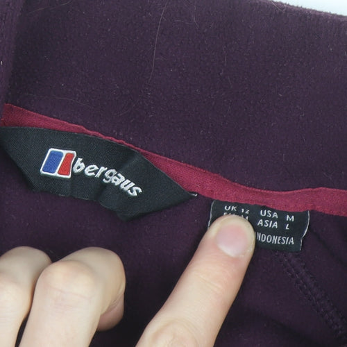 Berghaus Women's Purple Fleece Full Zip Jacket UK 12 Outdoor Hiking