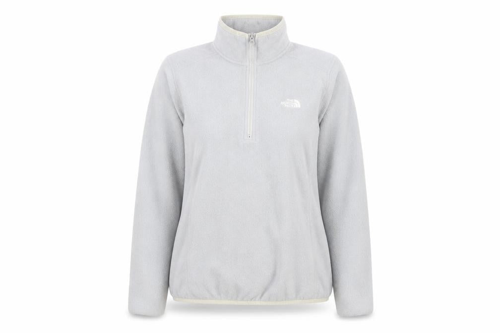 The North Face Women Grey Fleece 1/4 Zip Activewear Jacket M