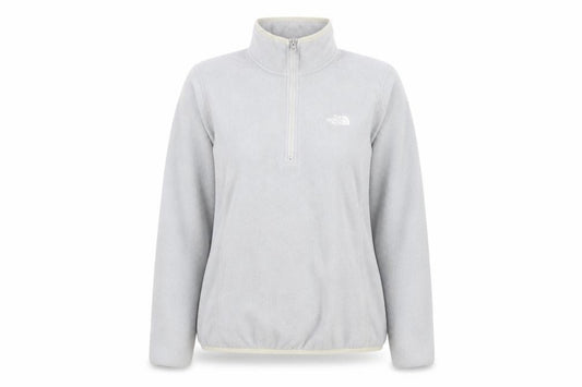 The North Face Women Grey Fleece 1/4 Zip Activewear Jacket M