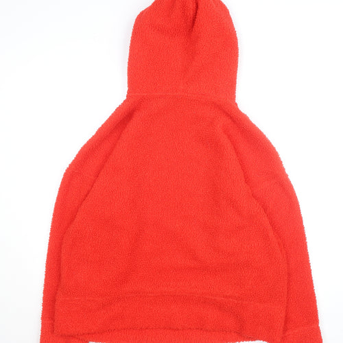 Marks and Spencer Women Red Pullover Hoodie Size 14 Polyester Fleece