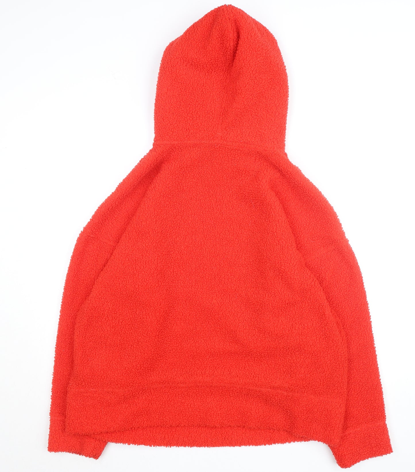 Marks and Spencer Women Red Pullover Hoodie Size 14 Polyester Fleece