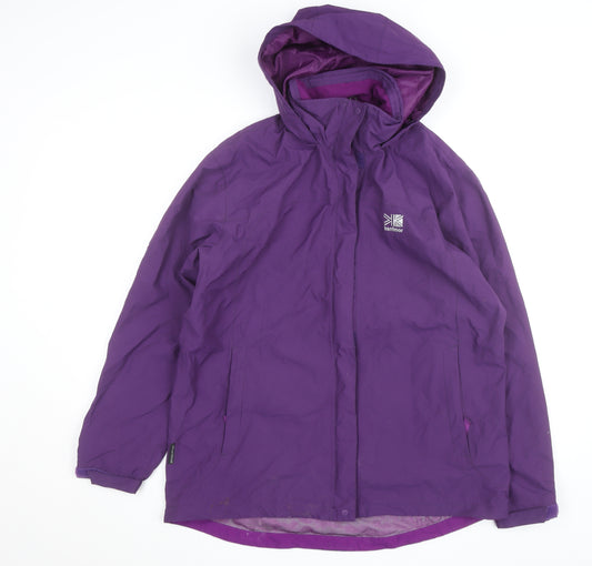 Karrimor Women's Purple Waterproof Hooded Rain Jacket Size 14