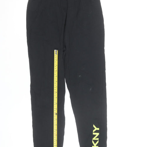 DKNY Teens Black Jogger Sweatpants Size 12 Cotton Blend