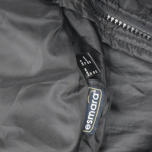 Esmara Women's Black Long Puffer Coat Hooded Size 12