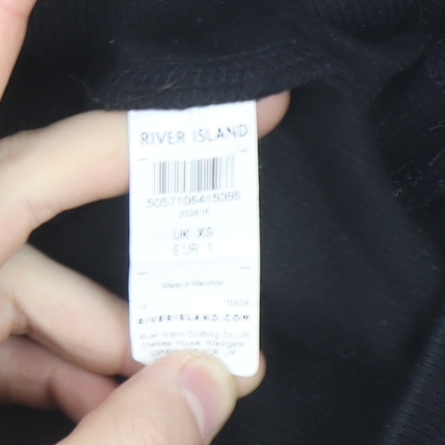 River Island Women’s Black Roll Neck Slim Fit Jumper XS