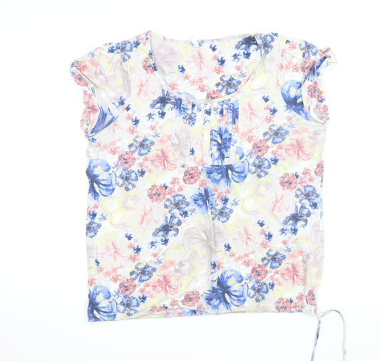 Next Women's Multicoloured Floral Cotton Short Sleeve T-Shirt Size 18