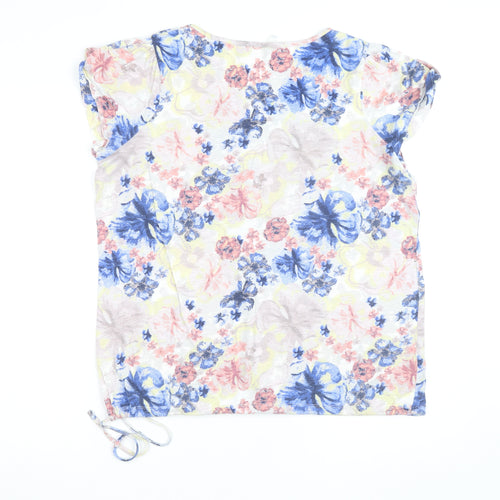 Next Women's Multicoloured Floral Cotton Short Sleeve T-Shirt Size 18
