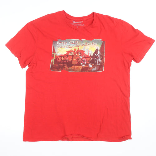 Bethesda Men’s Red Fallout Nuka World Graphic T-Shirt XL