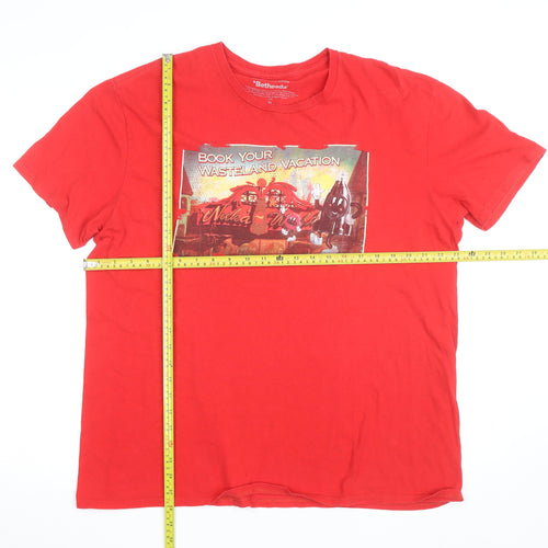 Bethesda Men’s Red Fallout Nuka World Graphic T-Shirt XL