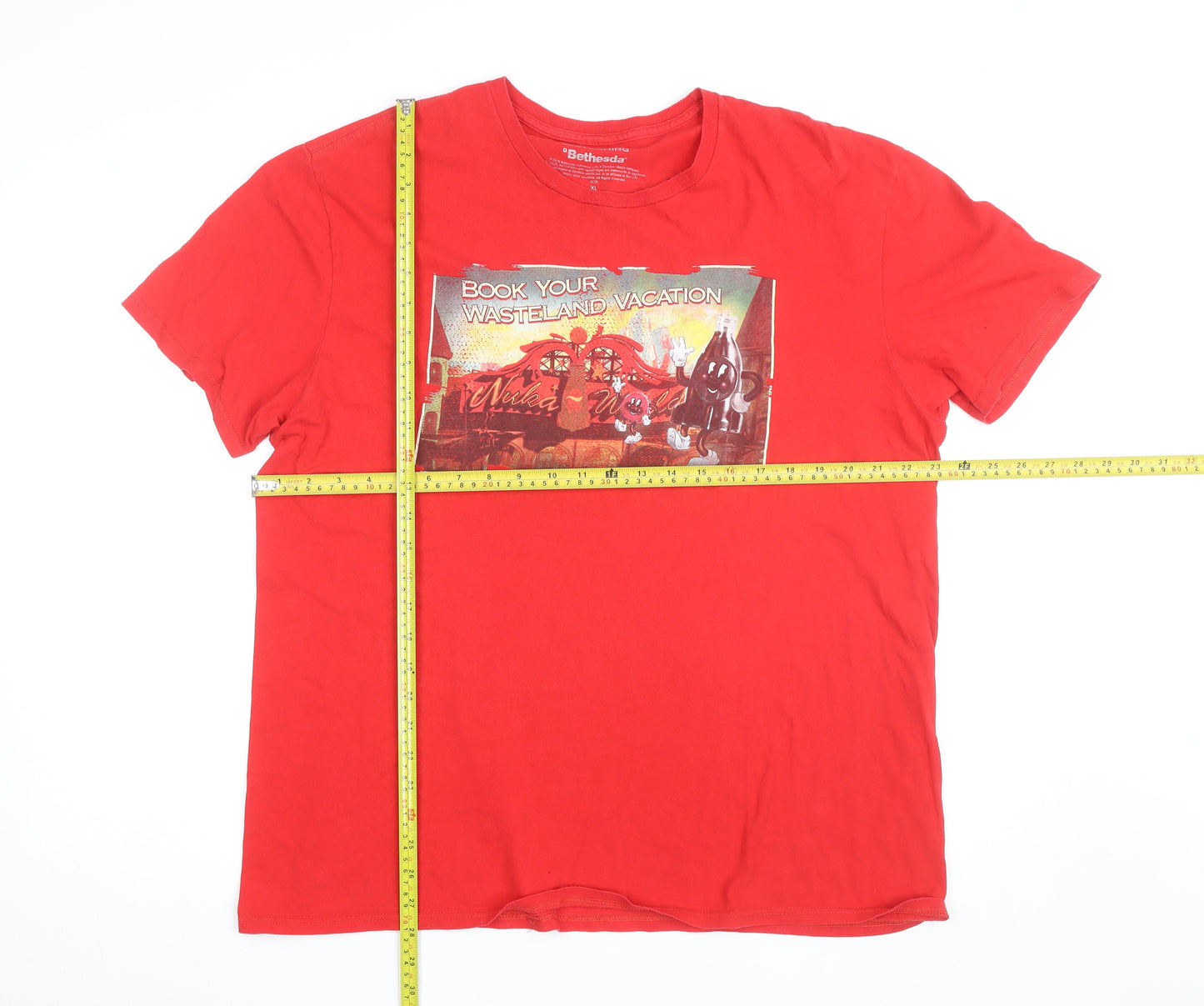 Bethesda Men’s Red Fallout Nuka World Graphic T-Shirt XL
