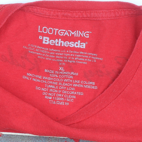 Bethesda Men’s Red Fallout Nuka World Graphic T-Shirt XL