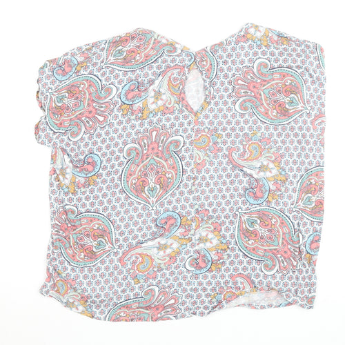 Marks and Spencer Women’s Multicoloured Paisley Short Sleeve Blouse UK 20