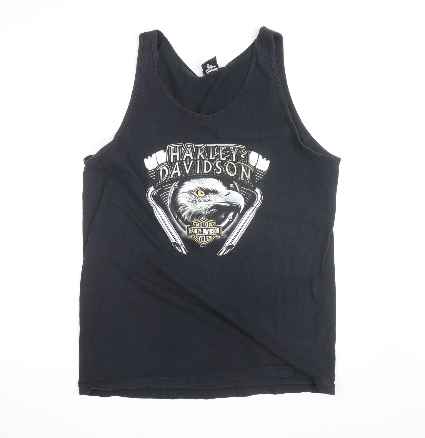 Harley Davidson Men's Black XL Sleeveless Tank Top Classic Biker Style