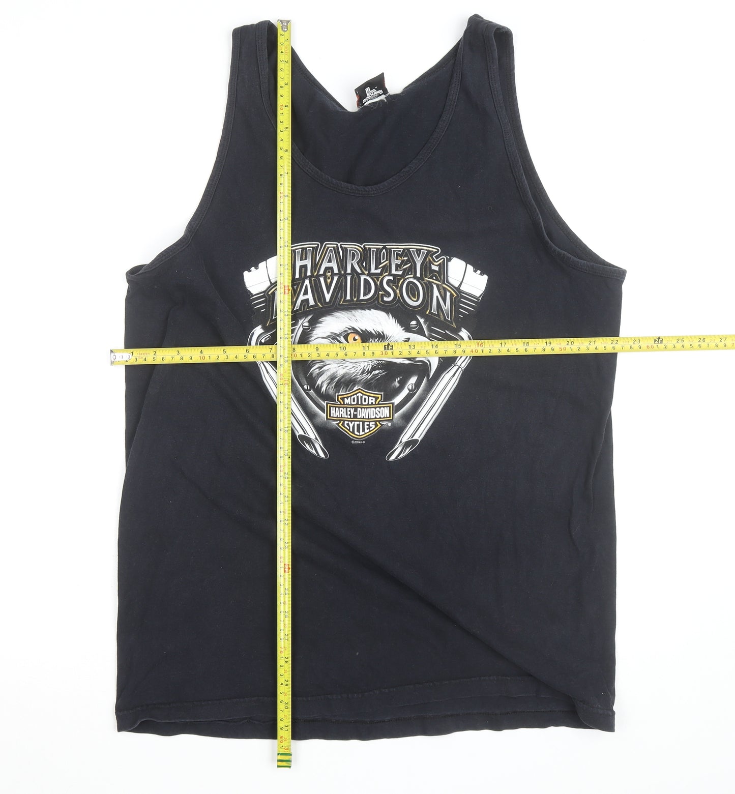 Harley Davidson Men's Black XL Sleeveless Tank Top Classic Biker Style