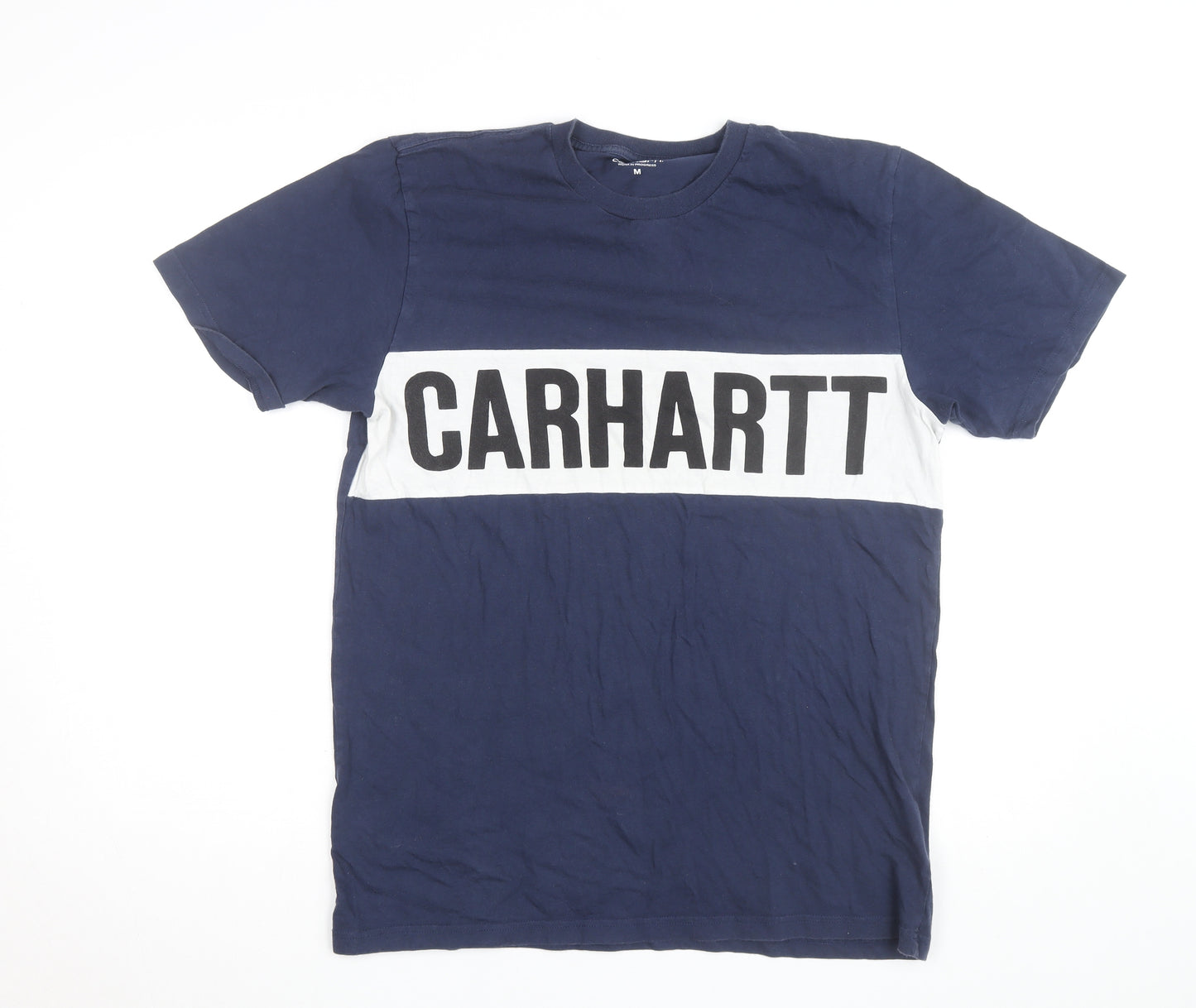 Carhartt Men's Blue Logo Short Sleeve Crew Neck T-Shirt Size M
