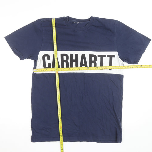 Carhartt Men's Blue Logo Short Sleeve Crew Neck T-Shirt Size M