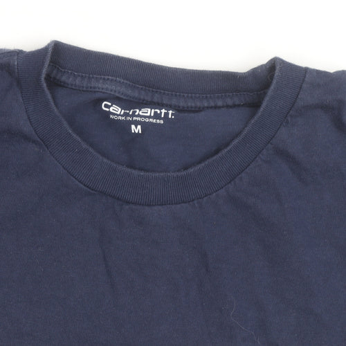 Carhartt Men's Blue Logo Short Sleeve Crew Neck T-Shirt Size M