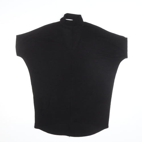 Select Women’s Black High Neck Short Sleeve Jersey Top Size 10