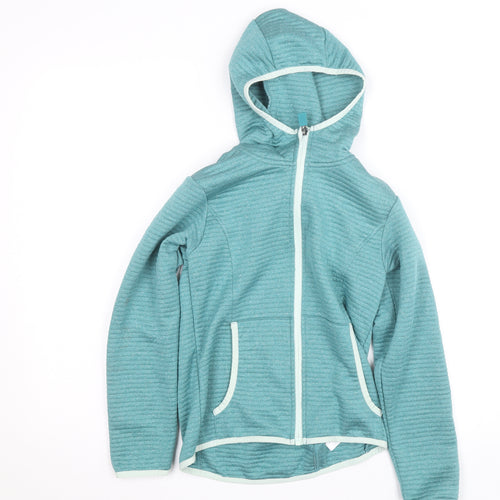 McKINLEY Womens Blue Hooded Full Zip Dryplus Active Jacket Size 10