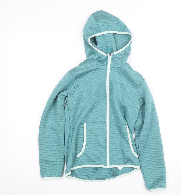 McKINLEY Womens Blue Hooded Full Zip Dryplus Active Jacket Size 10