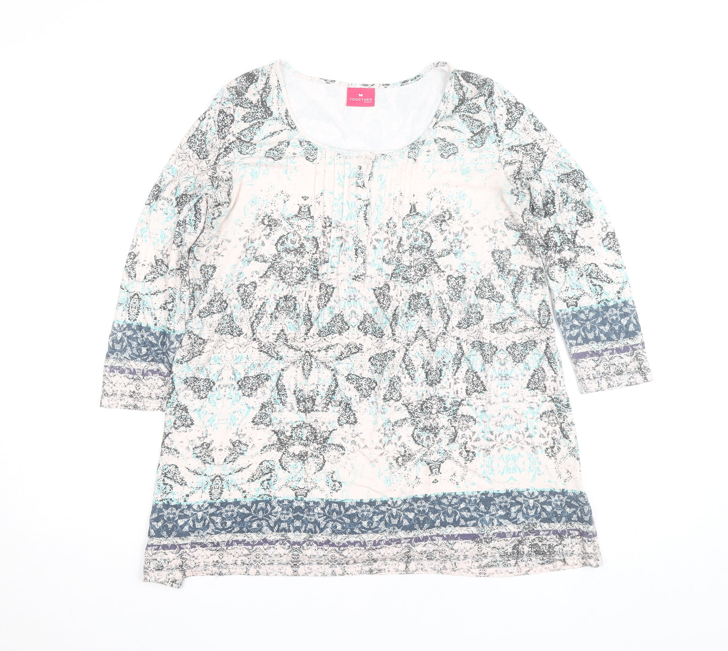 Together Womens Multicoloured XS Tunic Blouse Viscose Jersey