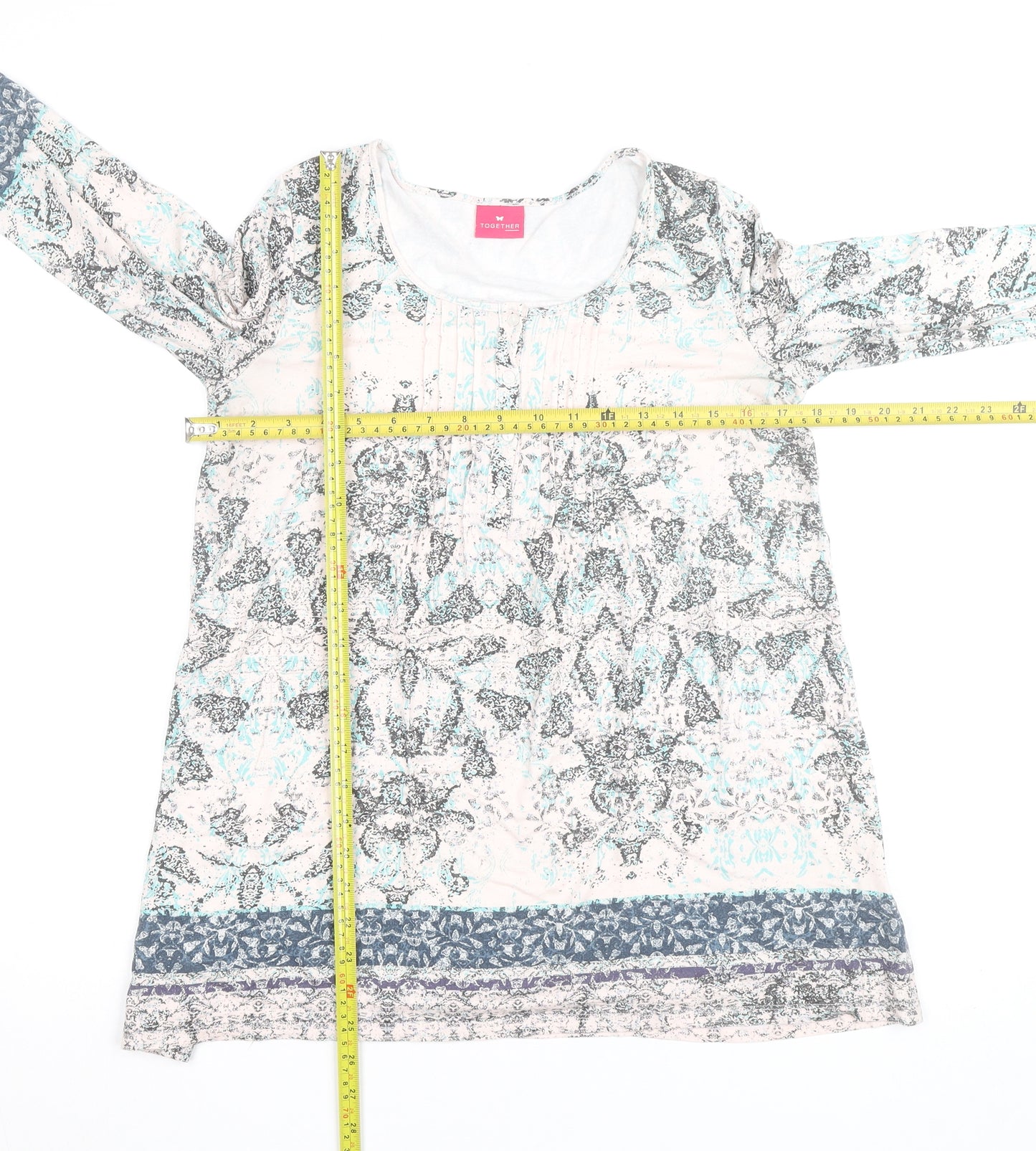 Together Womens Multicoloured XS Tunic Blouse Viscose Jersey