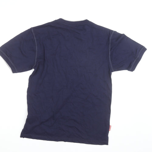 Slazenger Men's Navy Blue Crew Neck Cotton T-Shirt Size S