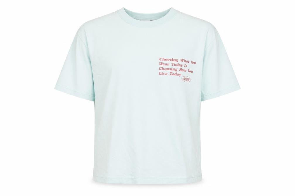 MOUSSY Men's Blue Graphic Print Cotton T-Shirt Size M