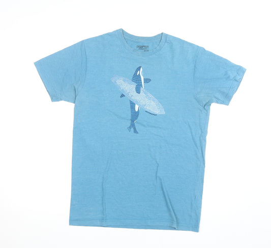 Patagonia Men Blue Slim Fit Animal Graphic T-Shirt M