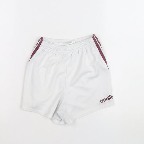 O’Neills Girls White Activewear Shorts Size 26in Polyester Athletic Fit