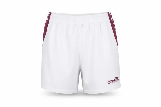 Front view of O’Neills girls’ white activewear shorts size 26in polyester athletic fit