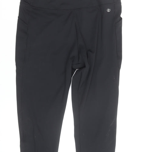 Dunnes Stores Womens Black XL Cropped Leggings with Pockets