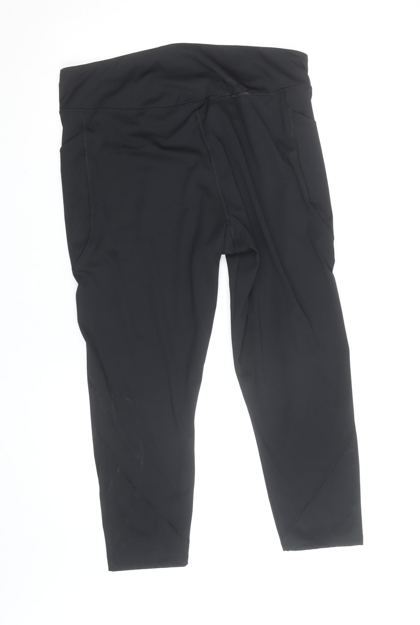 Dunnes Stores Womens Black XL Cropped Leggings with Pockets