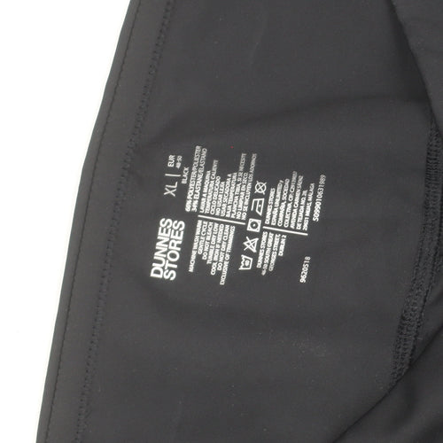 Dunnes Stores Womens Black XL Cropped Leggings with Pockets