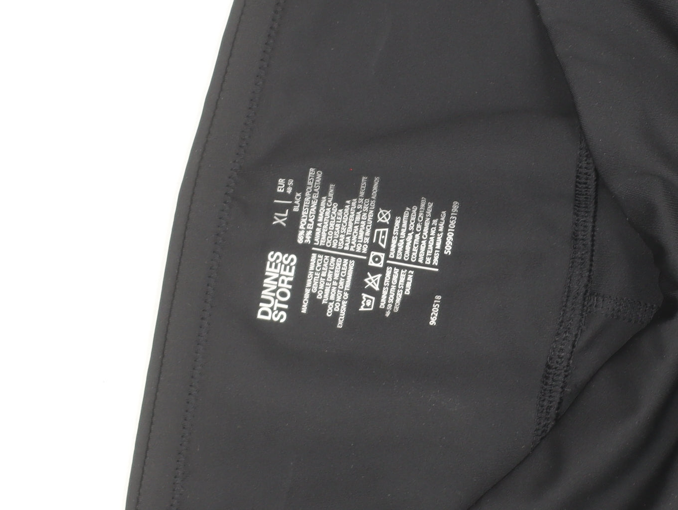 Dunnes Stores Womens Black XL Cropped Leggings with Pockets