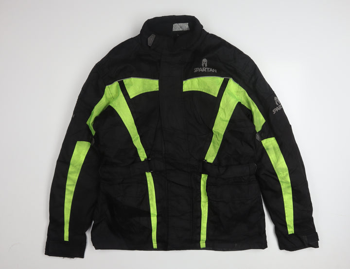 Spartan Men's Black Motorcycle Jacket L Reflective Softshell