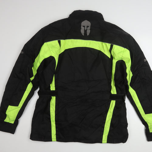 Spartan Men's Black Motorcycle Jacket L Reflective Softshell