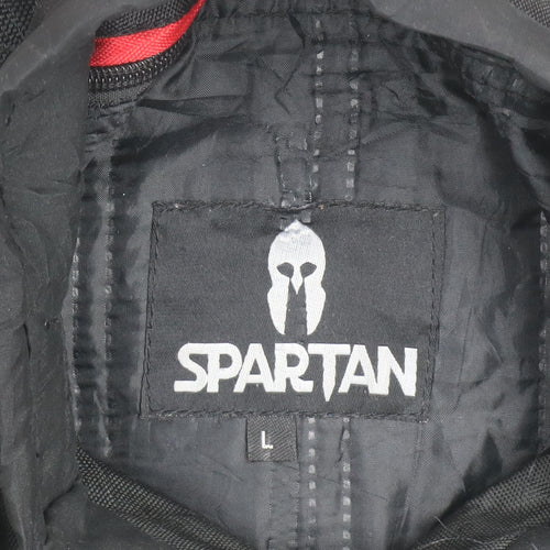 Spartan Men's Black Motorcycle Jacket L Reflective Softshell