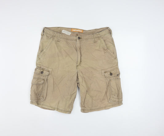 Lee Dungarees Men’s Beige Cargo Shorts Size 36 Regular Cotton