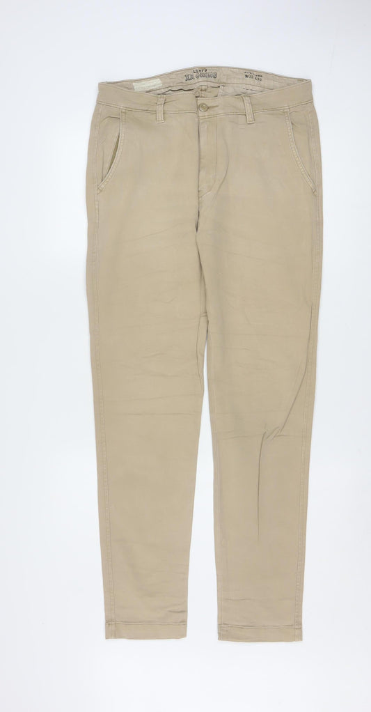 Levi's Men's Beige Chino Slim Fit Trousers W32 L32