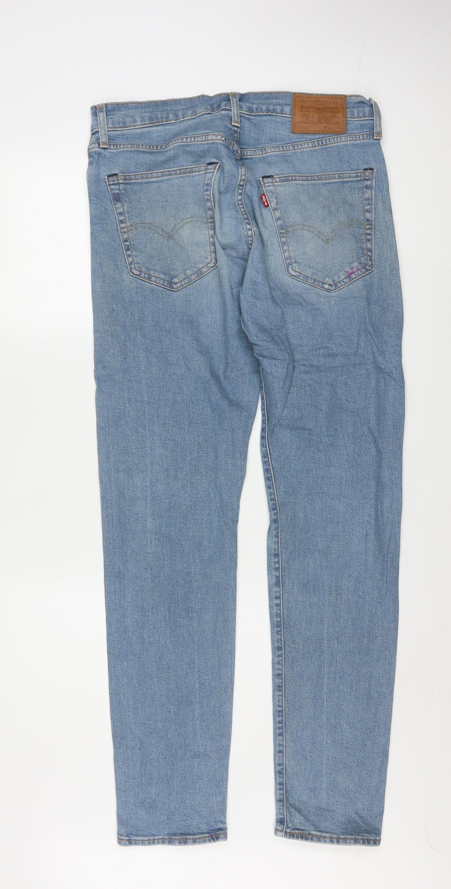 Levi's Men's Blue 512 Slim Fit Light Wash Denim Jeans W32 L34