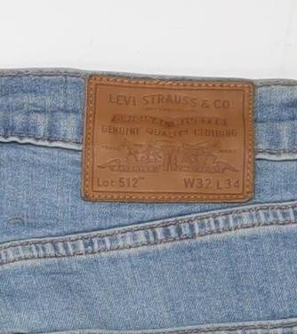 Levi's Men's Blue 512 Slim Fit Light Wash Denim Jeans W32 L34